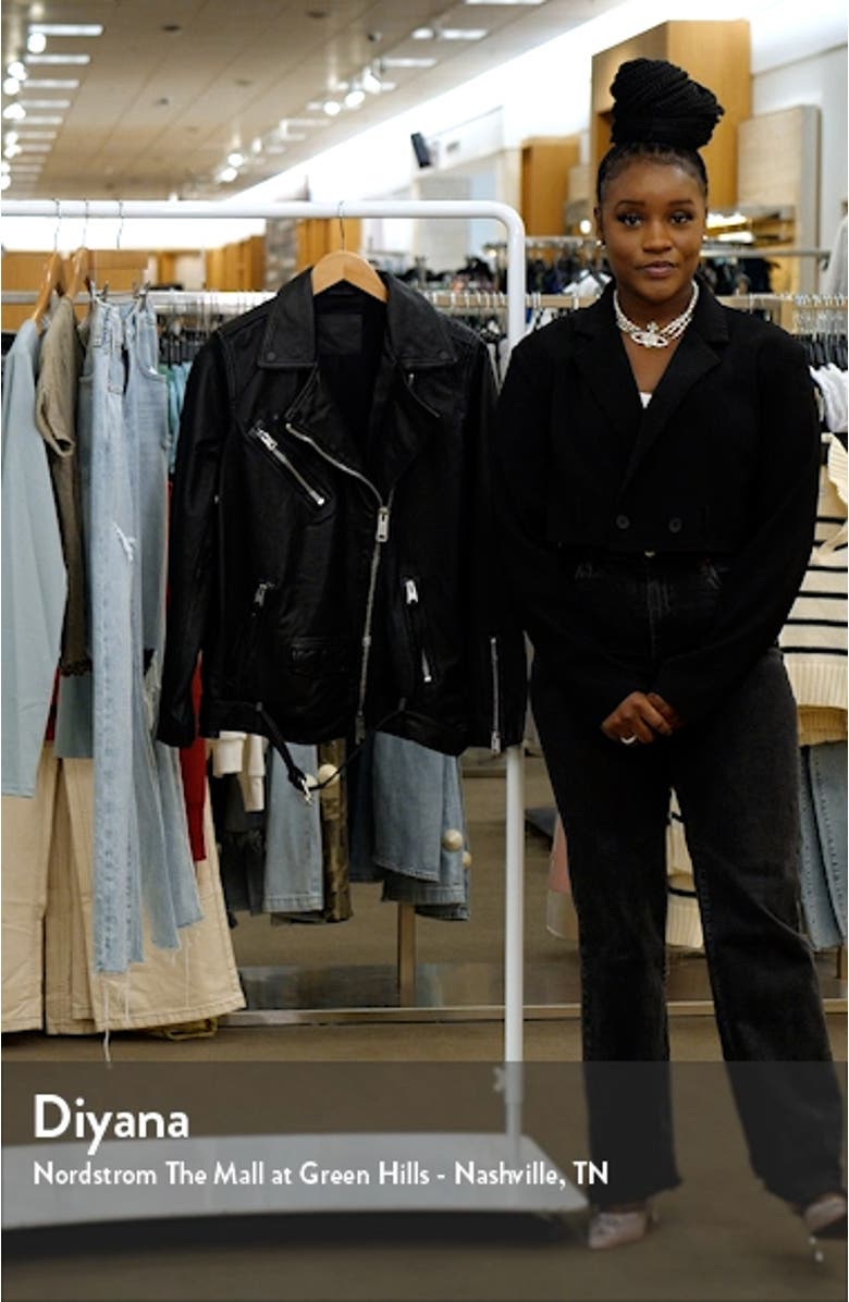 Billie Leather Biker Jacket, sales video thumbnail