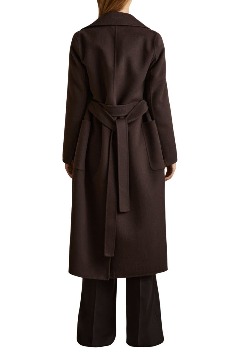 Lucia Belted Wool Blend Coat, Alternate, color, CHOCOLATE