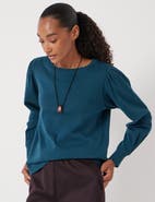 Hush Emily Puff Sleeve Cotton Jersey Top