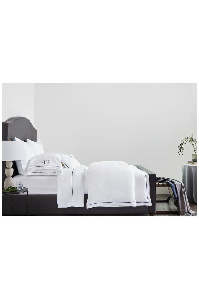 Bergamo Cotton Percale Duvet Cover, Alternate, color, CELADON