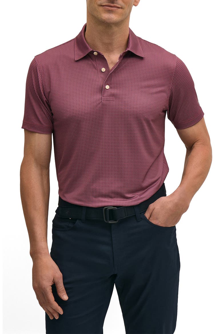 Performance Microprint Polo, Main, color, NAVY MULTI