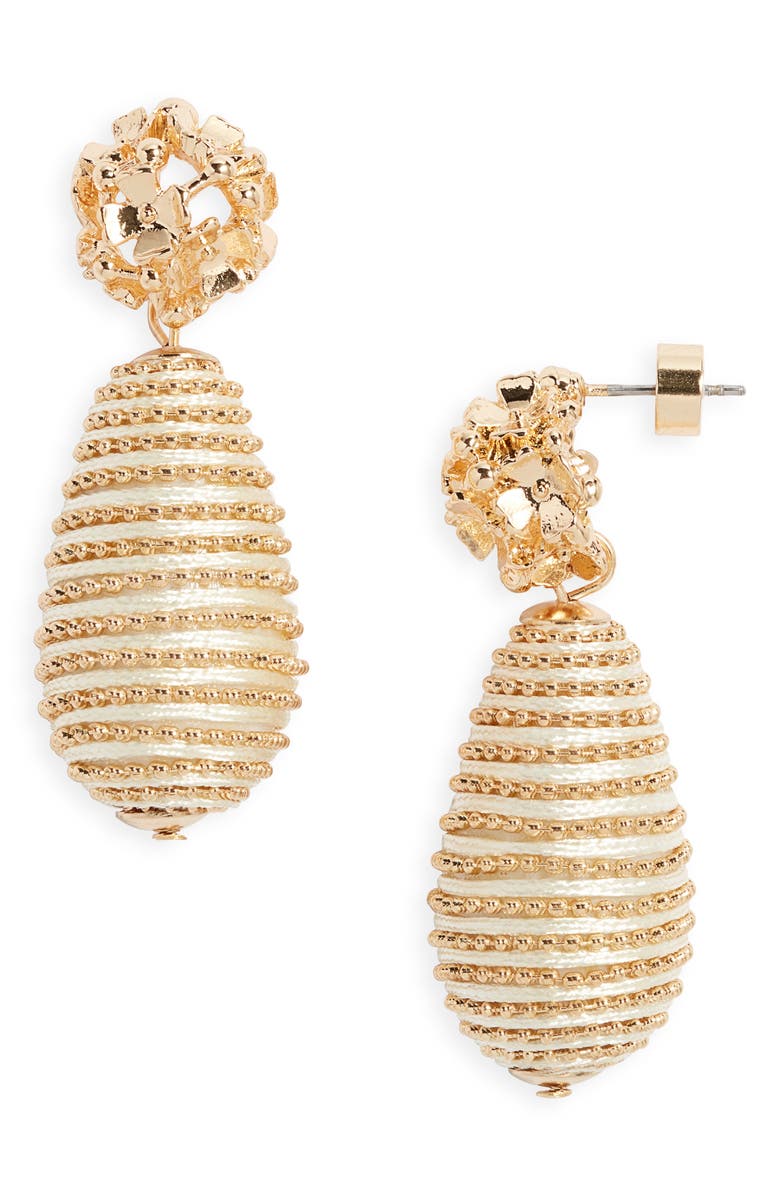 Nordstrom Ball Chain Statement Drop Earrings, Main, color, Neutral- Gold
