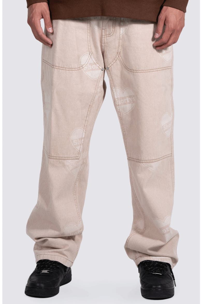 x Shorty's Heart Ultra Loose Fit Work Pants, Main, color, BEIGE