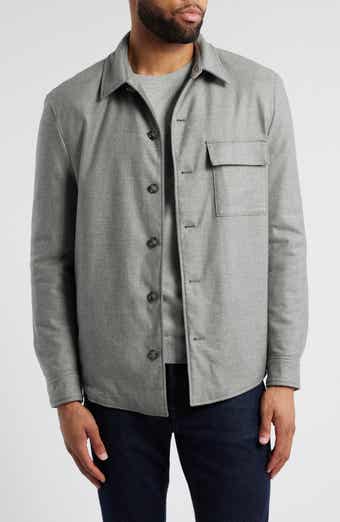 BOSS Camel Corvin Inpad Virgin Wool Blend Overshirt