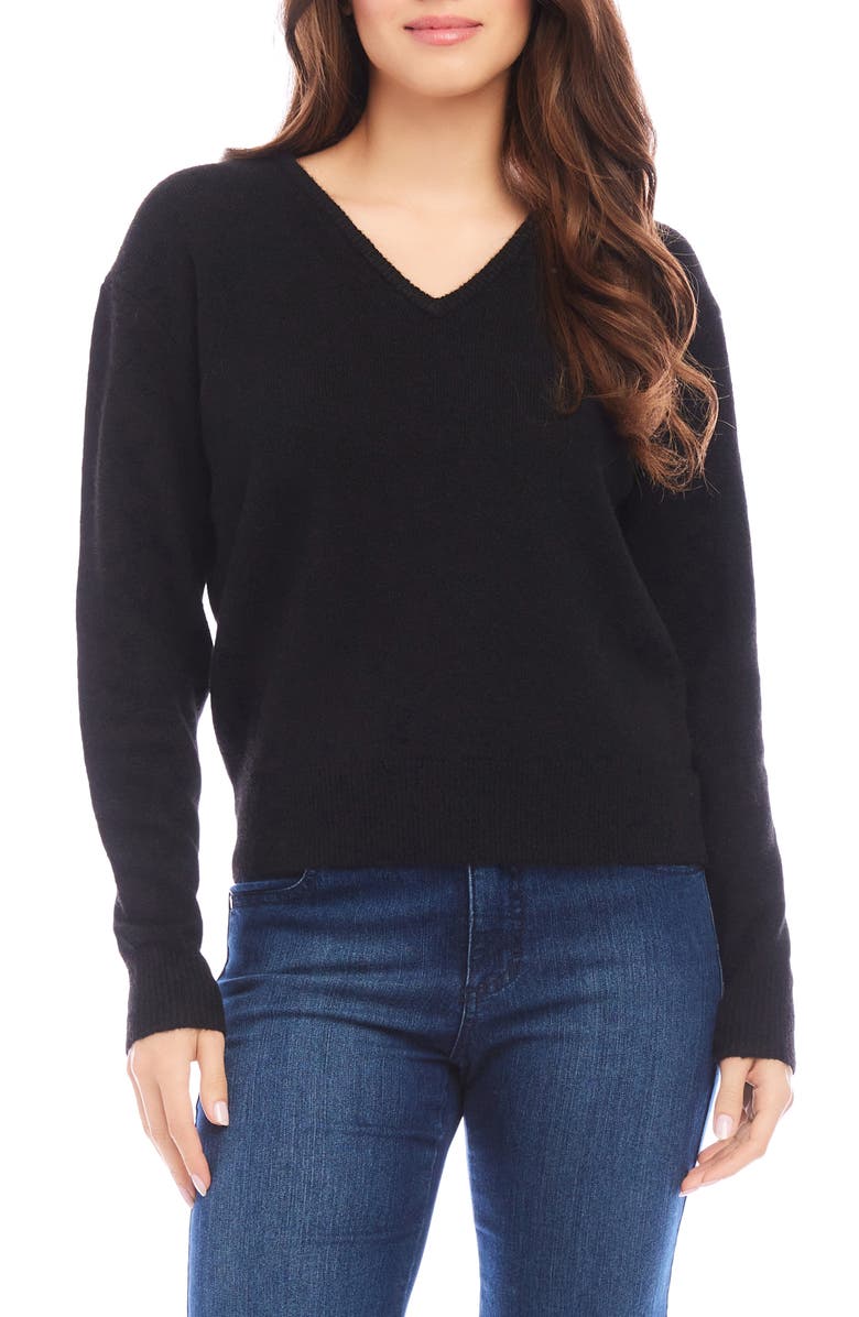 Karen Kane V-Neck Sweater, Main, color, 