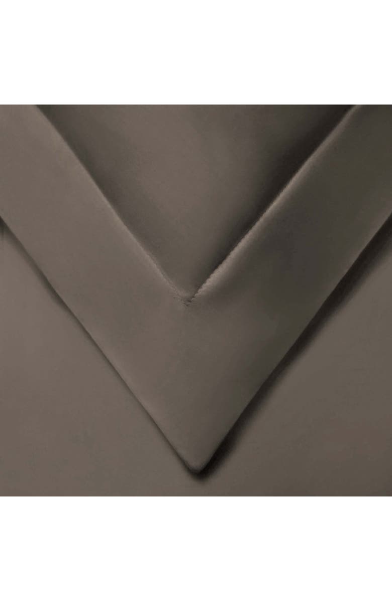 Superior Solid 800 Thread Count Sateen Duvet Cover & Shams Set, Alternate, color, Grey