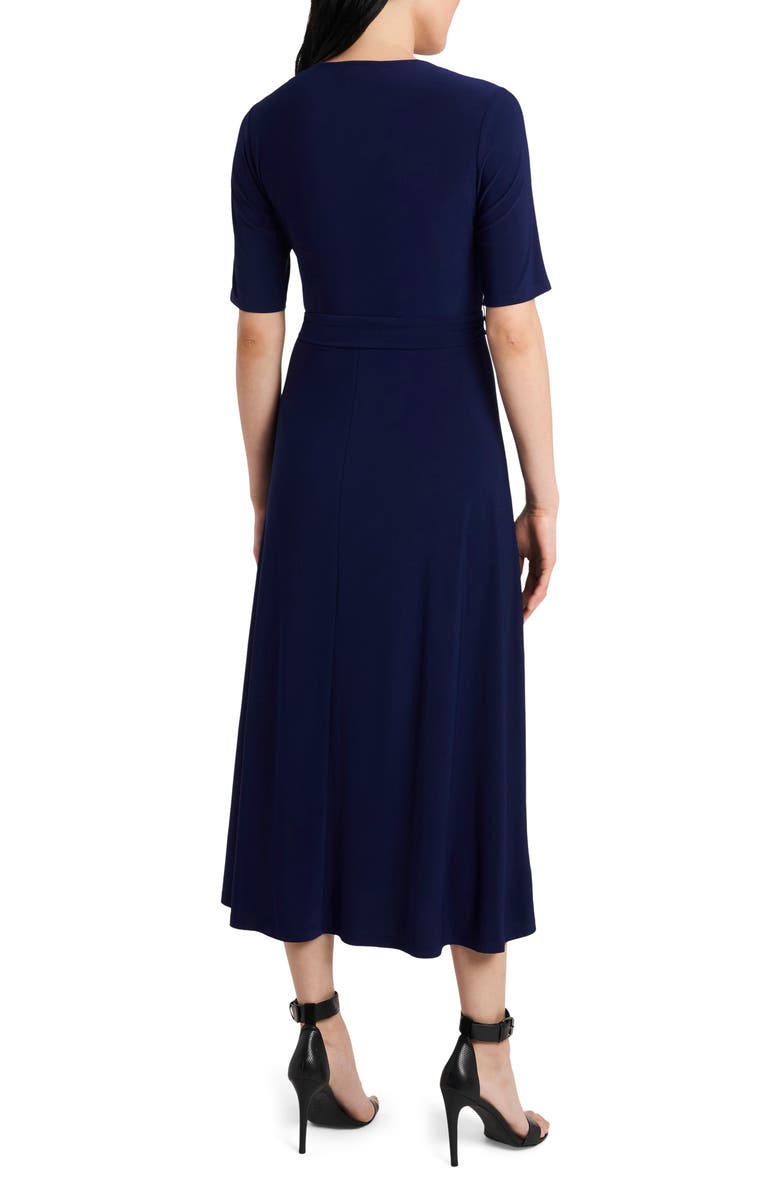 Chaus Lisa Tie Waist Dress, Alternate, color, Midnight