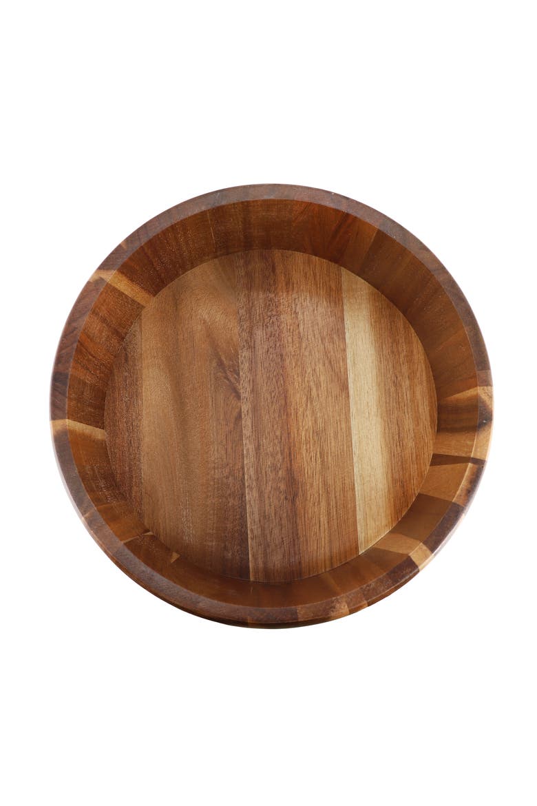 9.75 Inch Acacia Wood Salad Bowl, Alternate, color, Acacia