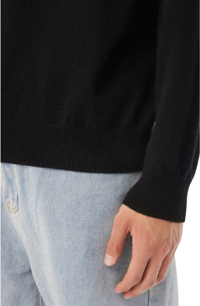 Gobi Cashmere Essential Crewneck Cashmere Sweater, Alternate, color, Black