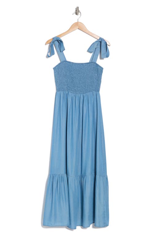 BLU PEPPER BLU PEPPER TIE SHOULDER MIDI DRESS