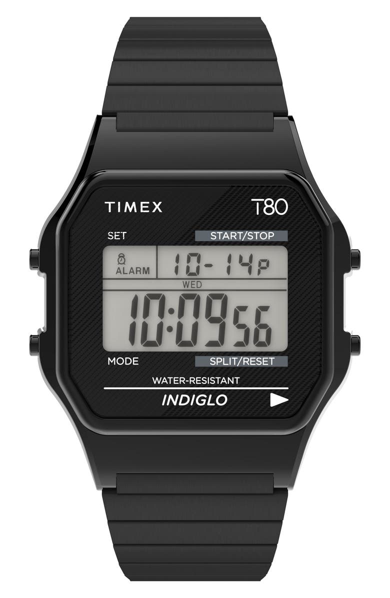 Timex<sup>®</sup> T80 Digital Bracelet Watch, 34mm, Main, color, 