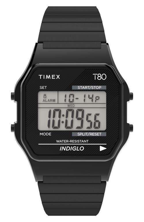 Timex® T80 Digital Bracelet Watch, 34mm in Black at Nordstrom