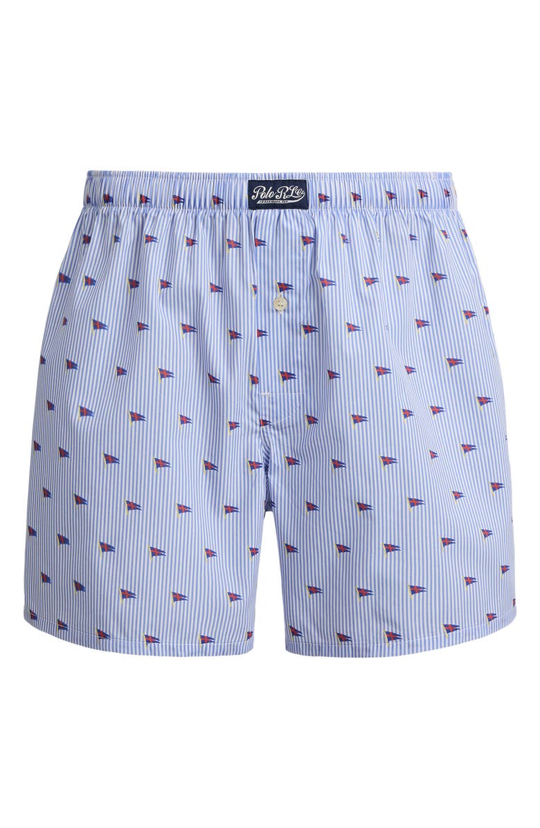 Polo Ralph Lauren Woven Cotton Boxers, Alternate, color, Pennant Flag Stripe