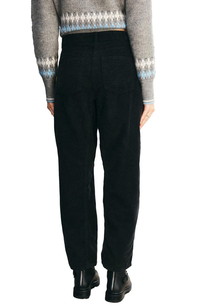 Corduroy Mom Pants, Alternate, color, BLACK