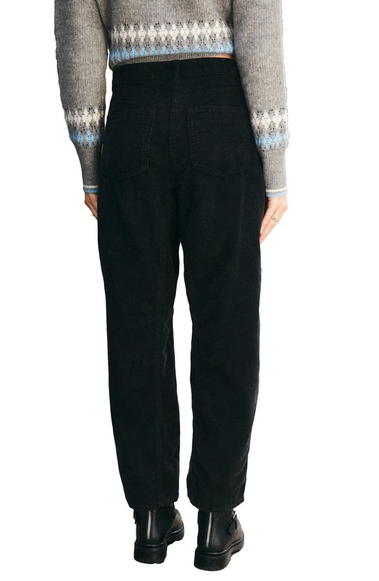 NEXT Corduroy Mom Pants, Alternate, color, Black