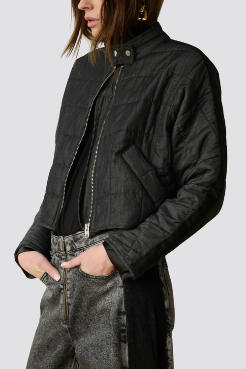 Tt Studios Caroline Moto Jacket In Black