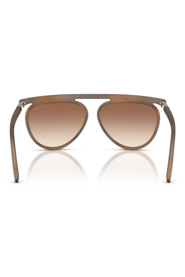 58mm Pilot Sunglasses, Alternate, color, MATTE STRIPED BROWN / BROWN