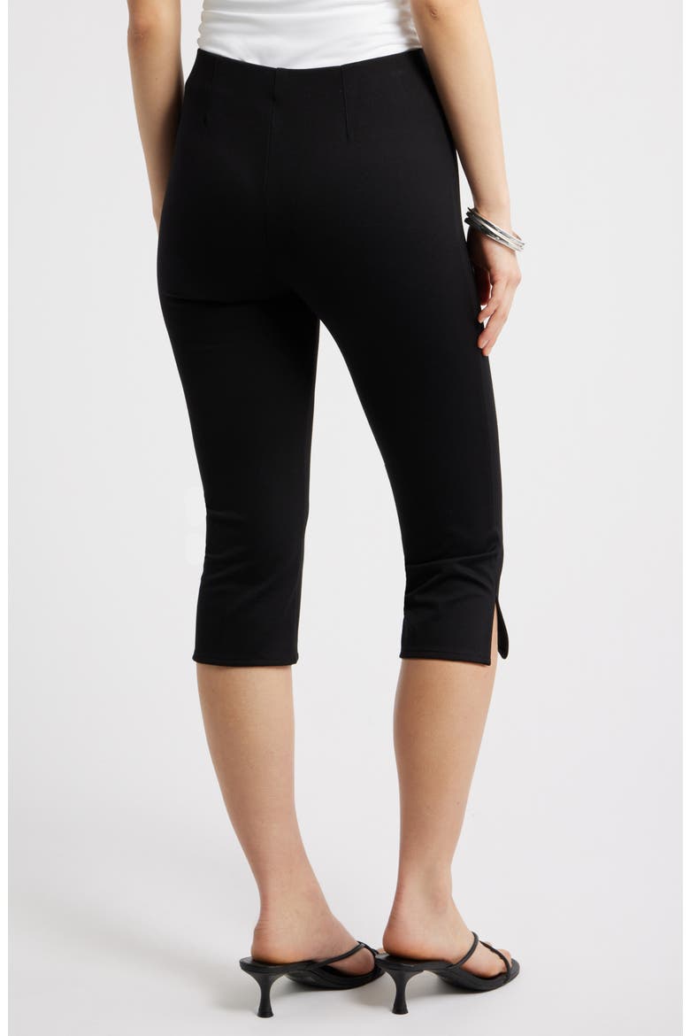 Stretch Twill Capri Pants, Alternate, color, BLACK