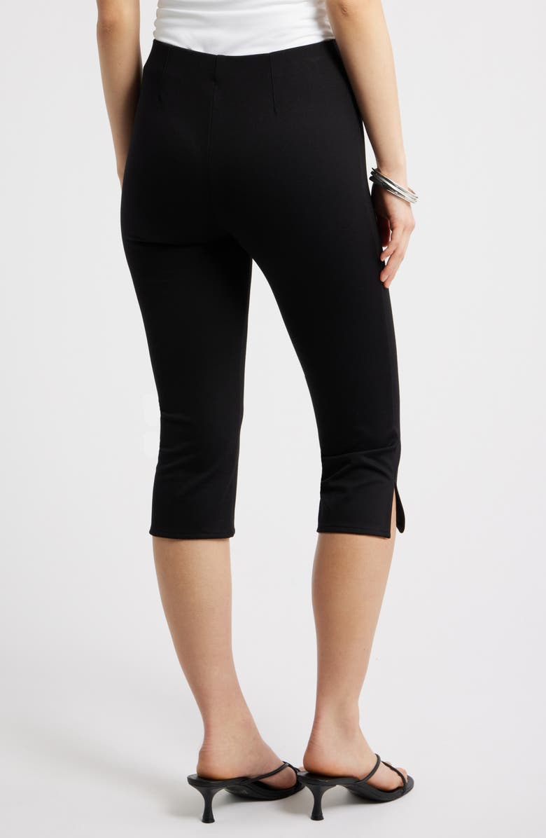 Open Edit Stretch Twill Capri Pants, Alternate, color, Black