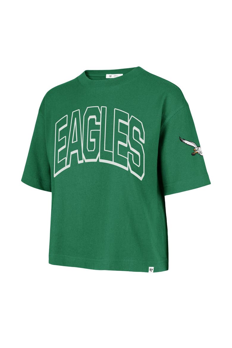 Women's '47 Kelly Green Philadelphia Eagles Call Out Reed City T-Shirt, Alternate, color, Kelly Green