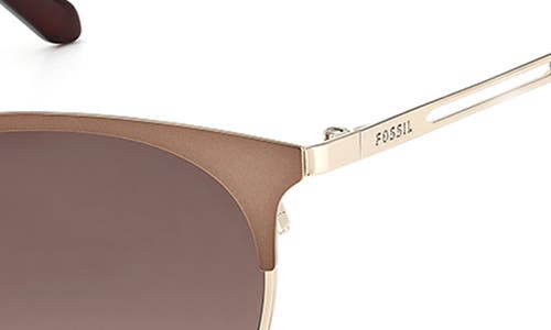 Fossil 55mm Gradient Cat Eye Sunglasses In Brown