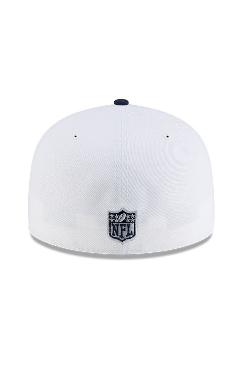Men's New Era White/Navy Dallas Cowboys Retro Swoop 59FIFTY Fitted Hat, Alternate, color, White