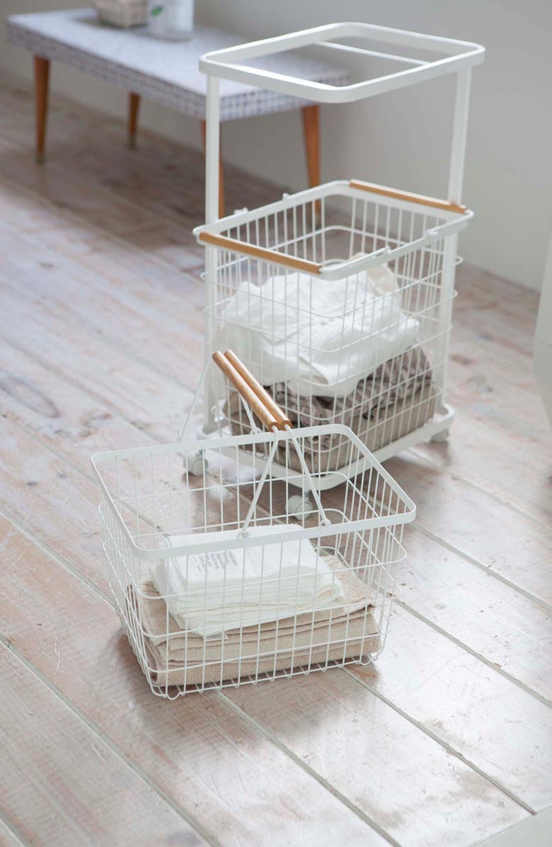 Yamazaki Tosca Rolling Laundry Cart & Baskets Set, Alternate, color, 