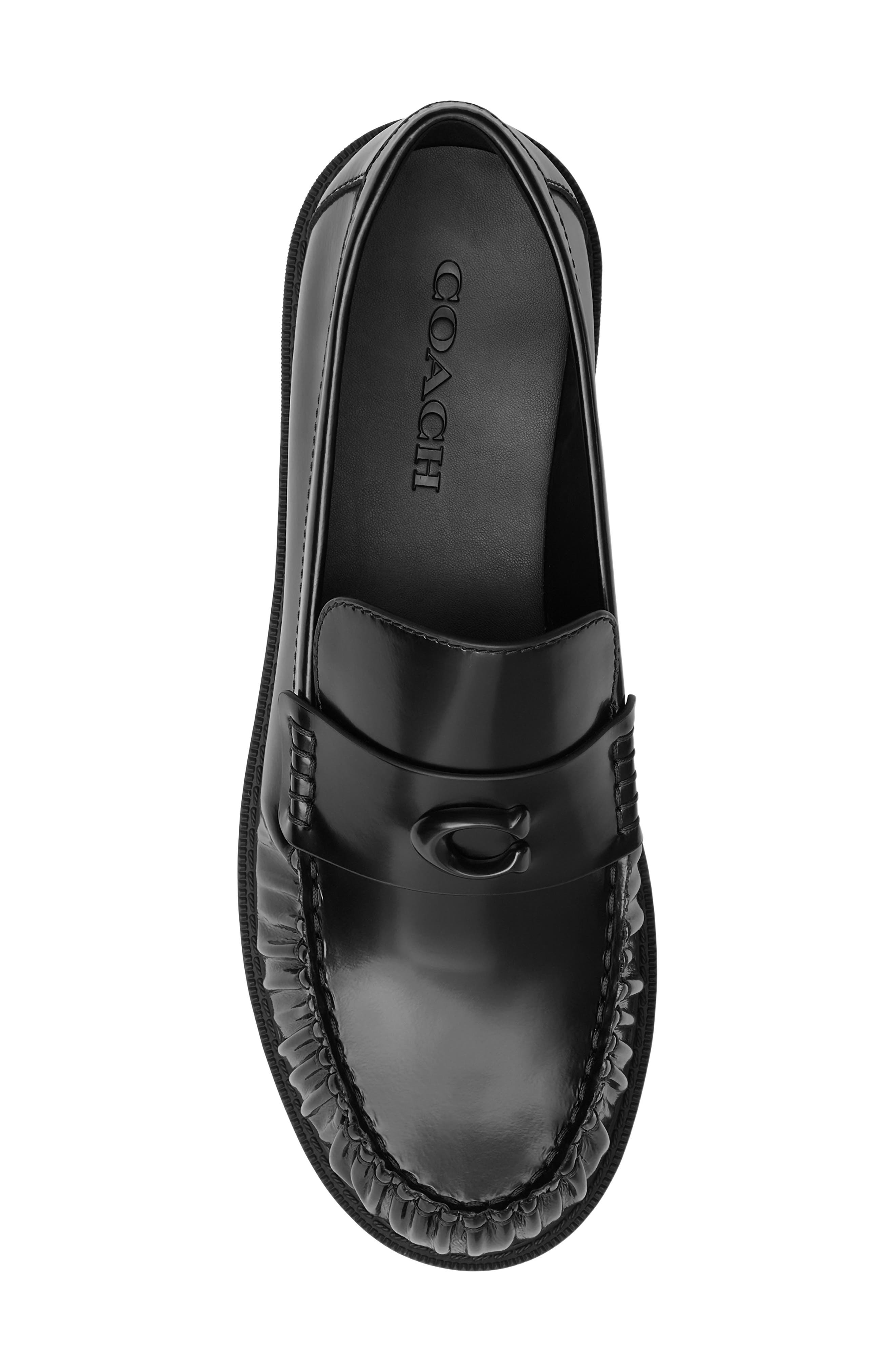 Astor Leather Loafer, Alternate, color, BLACK