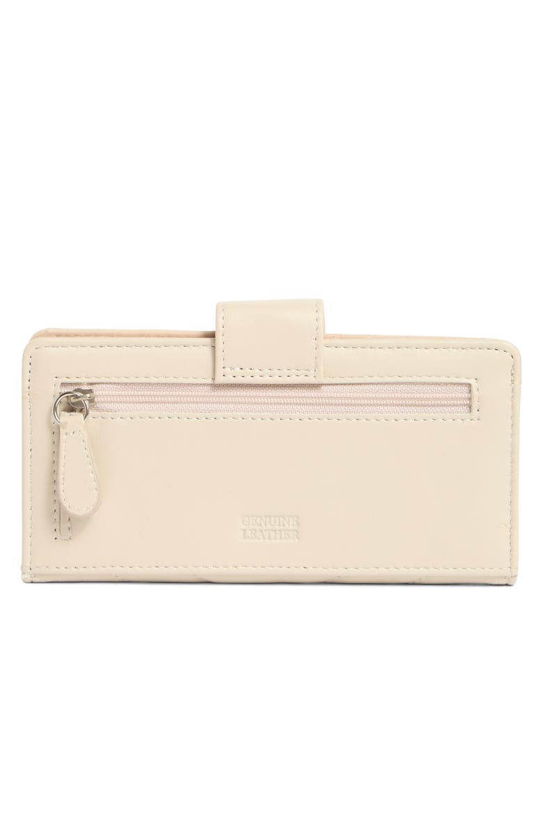 Quilted Slim Wallet, Alternate, color, BONE
