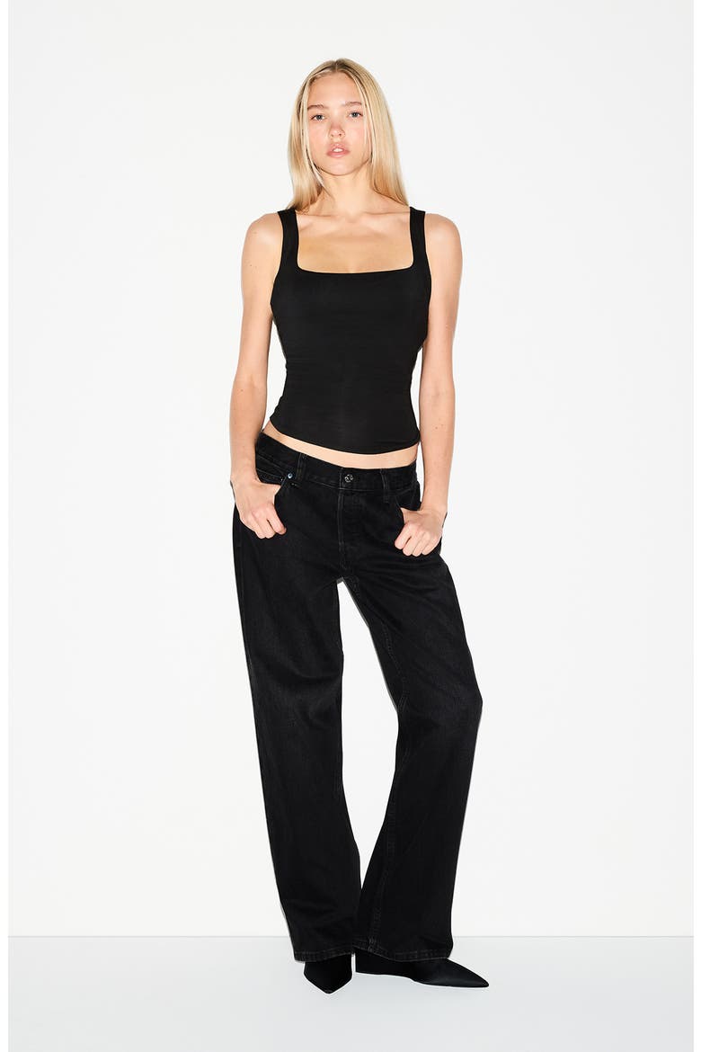 Smooth Layers Square Neck Tank, Alternate, color, OBSIDIAN