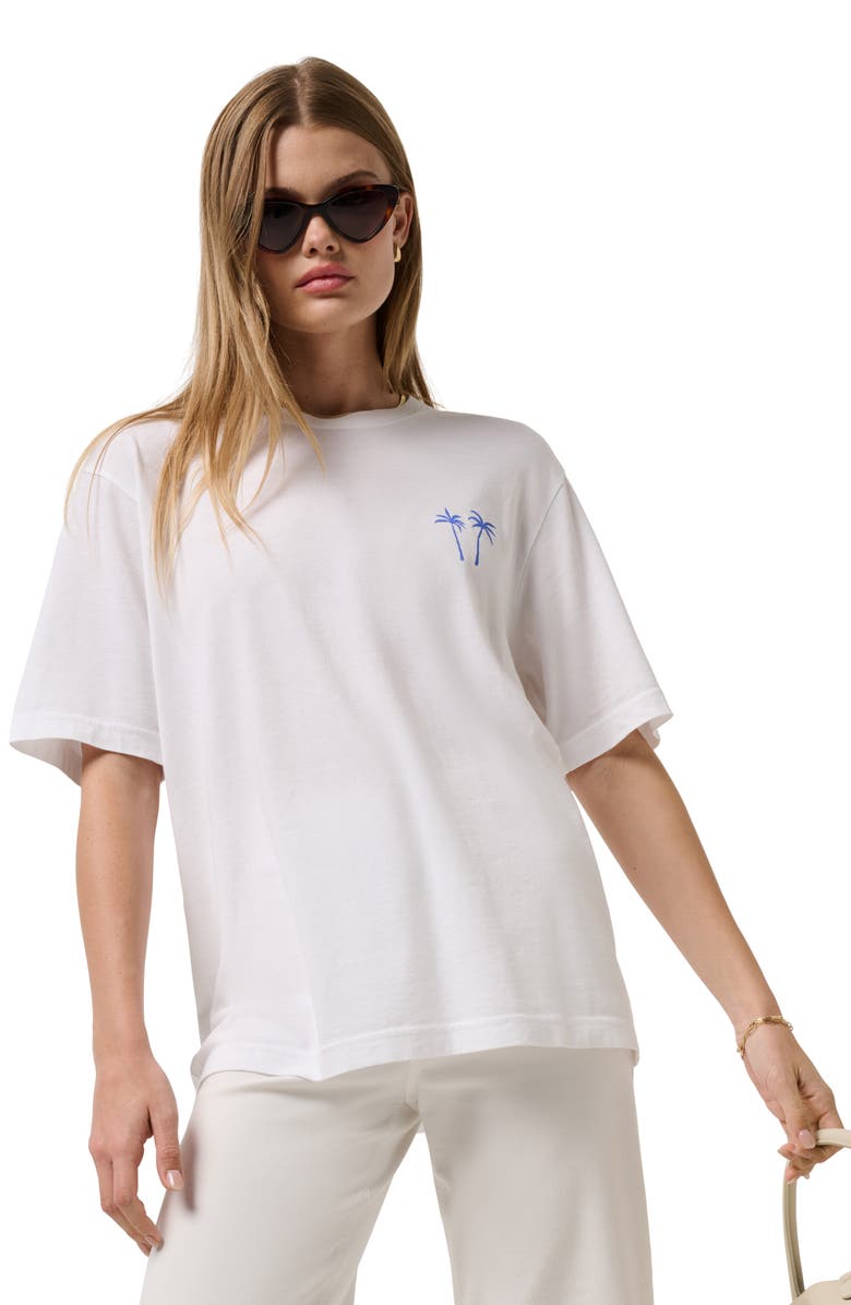 TravisMathew Vacation Boyfriend Graphic T-Shirt, Alternate, color, Bright White
