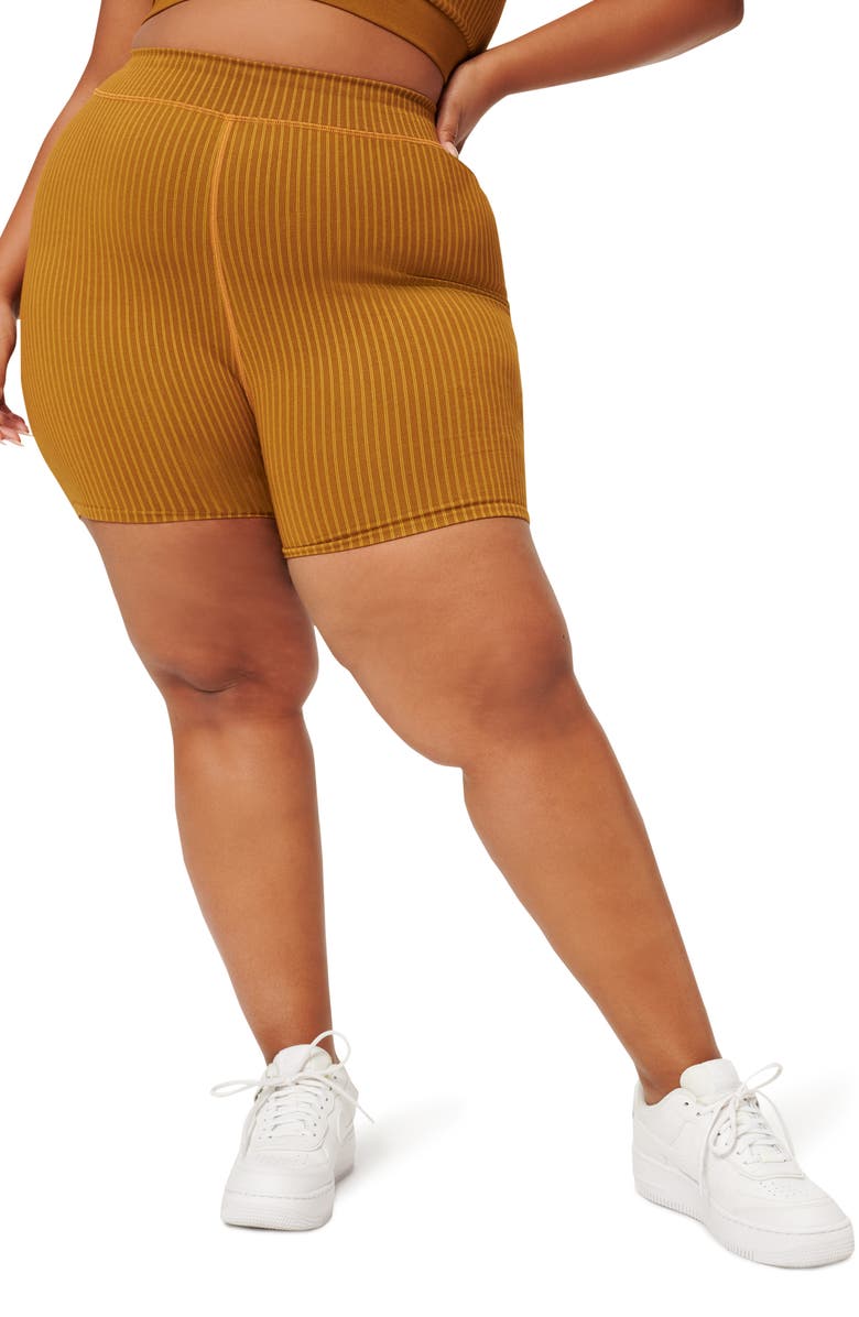 Good American Seamless Rib Bike Shorts, Alternate, color, 