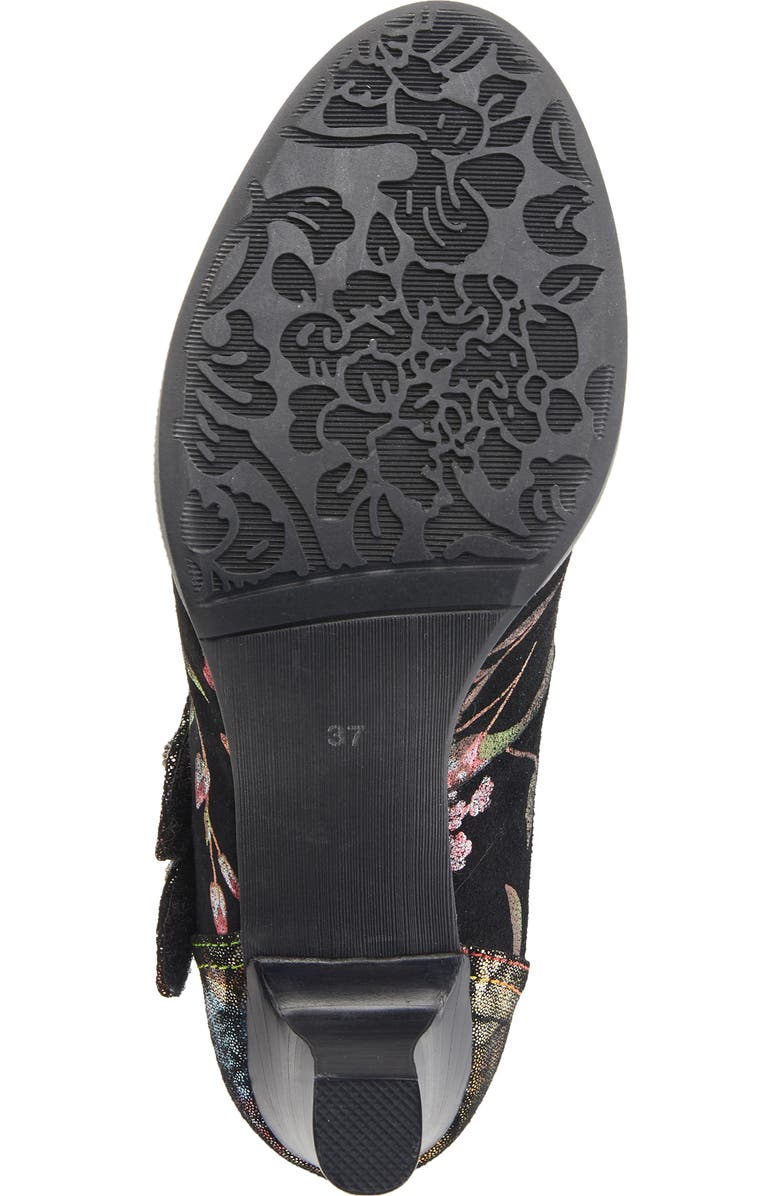 L'Artiste by Spring Step Floral Suede Pump, Alternate, color,