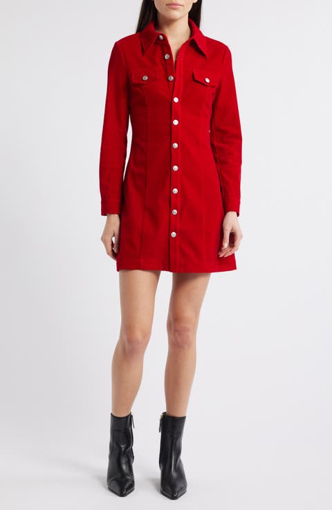 Morgan Velvet Shirtdress