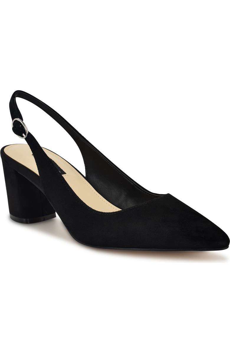 Nine West Kamsee Slingback Pointed Toe Pump, Main, color, Black