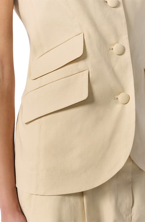 Rag & Bone Womens Lttan Slade Flap-pocket Linen-blend Vest