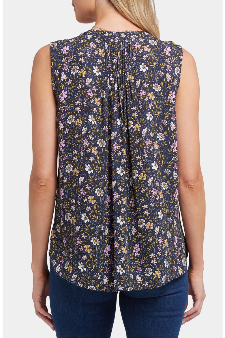 Print Pleat Back Sleeveless Split Neck Blouse (Nordstrom Exclusive), Alternate, color, MARISOL