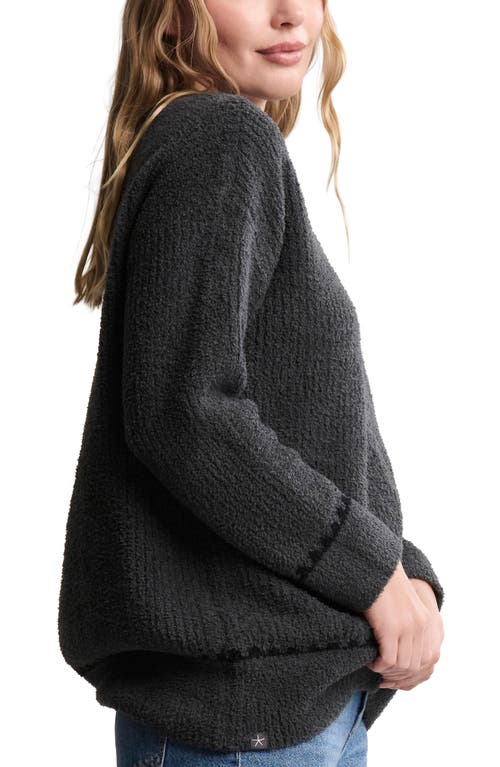 Barefoot Dreams Cozychic® Oversize Rib Crewneck Sweater In Black