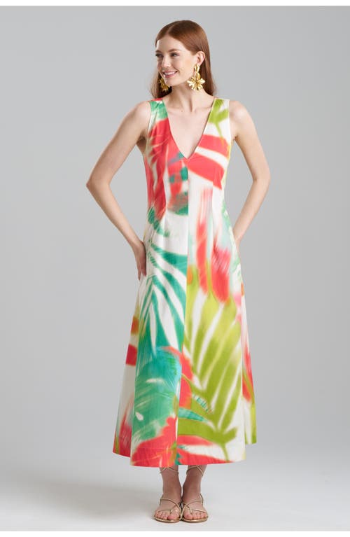 Natori Usami Matte Abstract-print Caftan