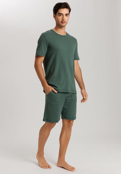 Hanro Smart Sleep Organic Cotton Blend Pajama Set In Herbal Tea