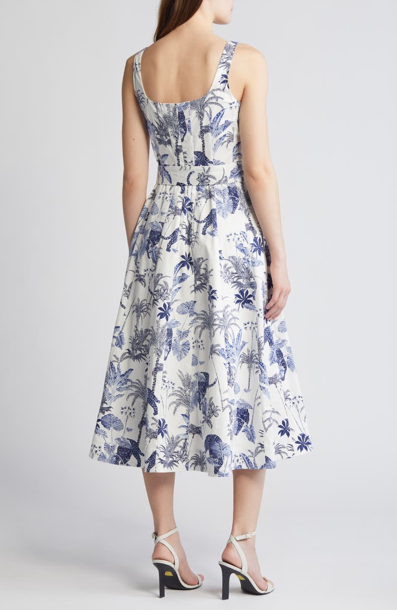 Anne Klein Floral Print A-Line Dress, Alternate, color,