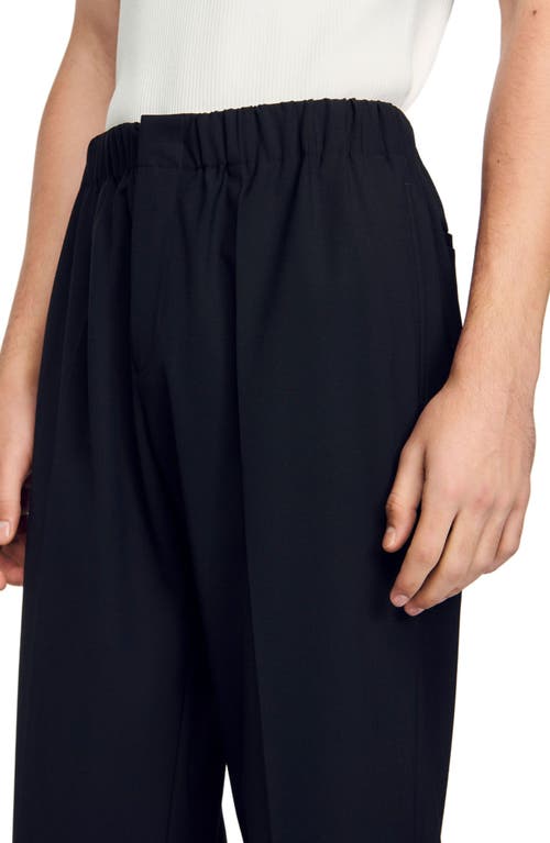 Sandro Wide-leg Trousers In Black