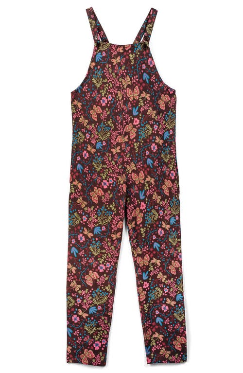 Mightly Organic Cotton Girls Jumpsuit In Flower Child