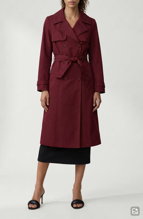 Evelin Tie Waist Water Repellent Coat