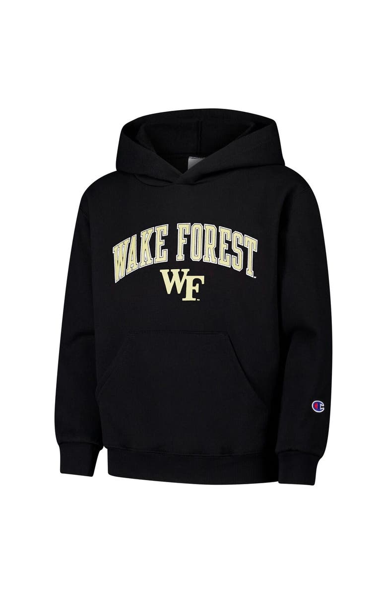 Champion Youth Champion Black Wake Forest Demon Deacons Campus Pullover Hoodie, Alternate, color, Black