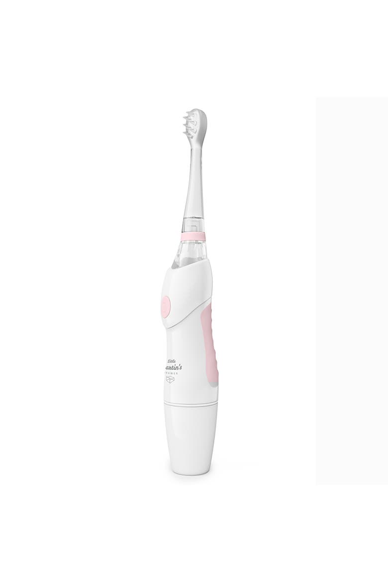 Baby Electric Toothbrush Pink, Sonic Vibration, Lights, Timer, Alternate, color, White