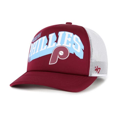Men's '47 Red Philadelphia Phillies Meander Foam Trucker Snapback Hat
