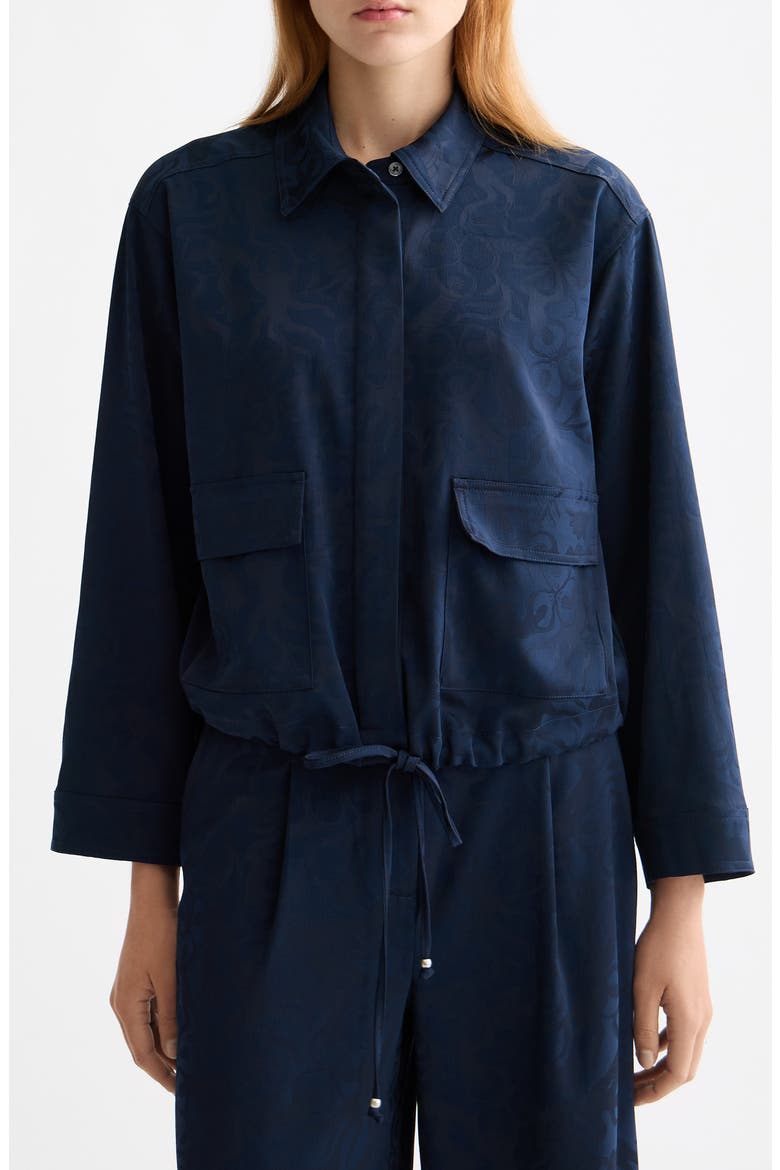 Paisley Jacquard Utility Shirt, Main, color, SKY CAPTAIN