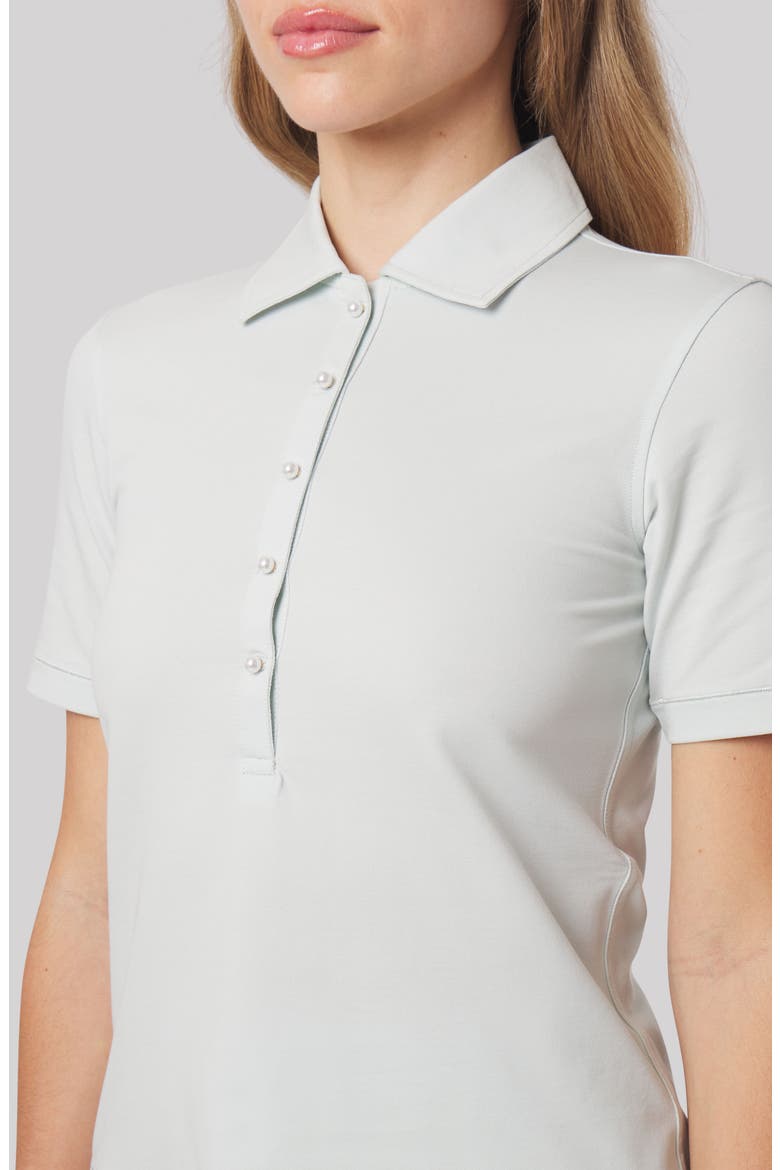 Suki Cotton Blend Polo, Alternate, color, PORCELAIN BLUE
