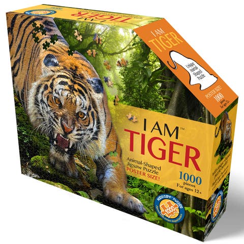 I Am Tiger 1000 Piece Animal Shaped Jigsaw Puzzle